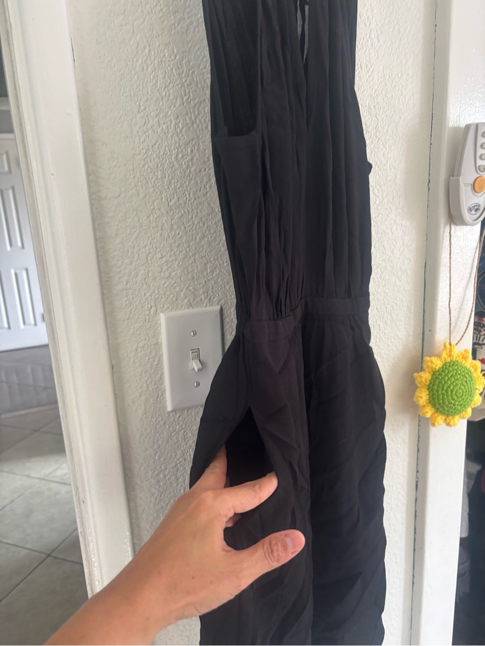 Anthropologie Black Halter Mini Dress - Picture 7 of 12